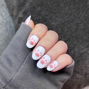 3D Puppy paws handmade gel nail, anime nails, acrylic press on nail, false nail
